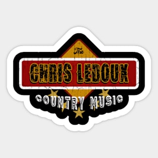 Art Drawing Chris LeDoux - country music artist Sticker